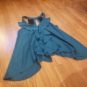 BCBGeneration BCBG Lace Open Back Flowy Tank